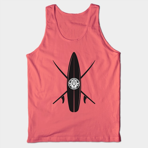 Jinrai: Surf Board Crossing Tank Top by Mister Jinrai